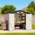 8x6 FT Outdoor Storage Shed Brown