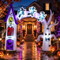 Capoda 14FT Length X 10FT Tall Halloween Inflatable Arch with LED Lights