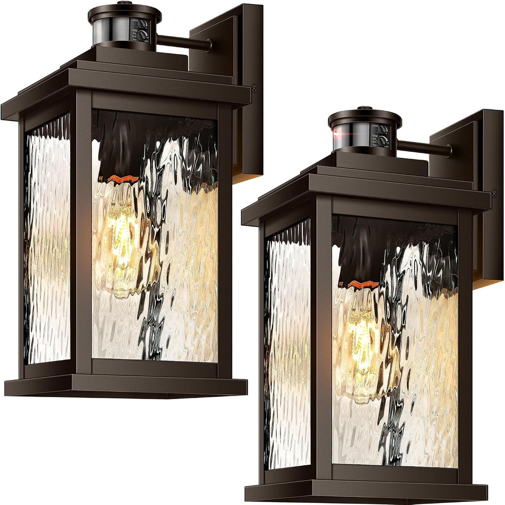 VIANIS 2 Pack Large Adjustable-Sensitivity Motion Sensor Outdoor Lights