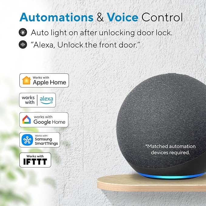 ULTRALOQ Bolt Smart Lock, Built-in Wi-Fi, Matter Over Thread, Works