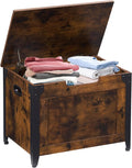 IDEALHOUSE 23.6" Storage Bench with 2 Safety Hinges, Rustic Brown