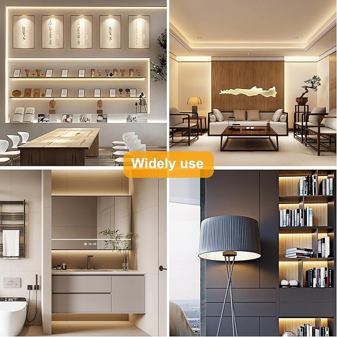 Pandery COB LED Strip Lights Natural White, 24V Dimmable led Light Strip KIT