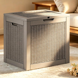 Fancyango 35 Gallon Outdoor Storage Deck Box Waterproof, Grey
