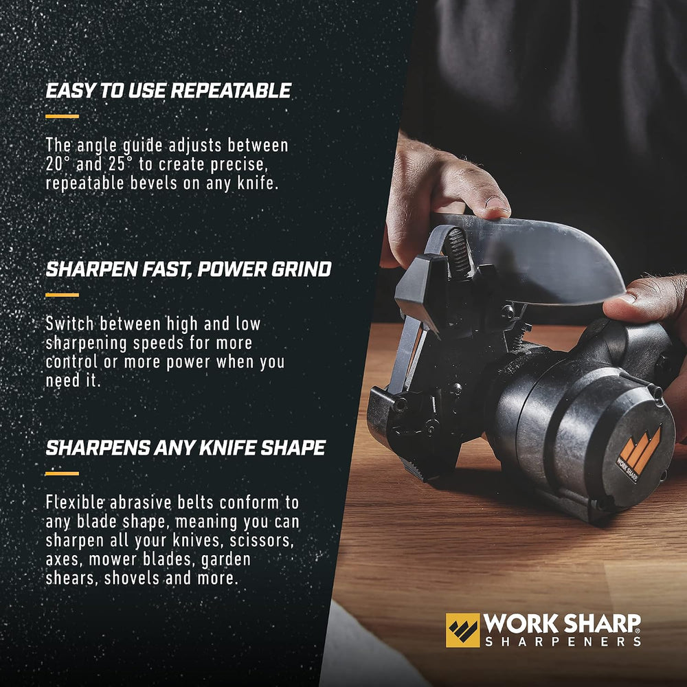 Work Sharp MK2 Electric Knife Sharpener – Adjustable 2-Speed Knife Sharpening...