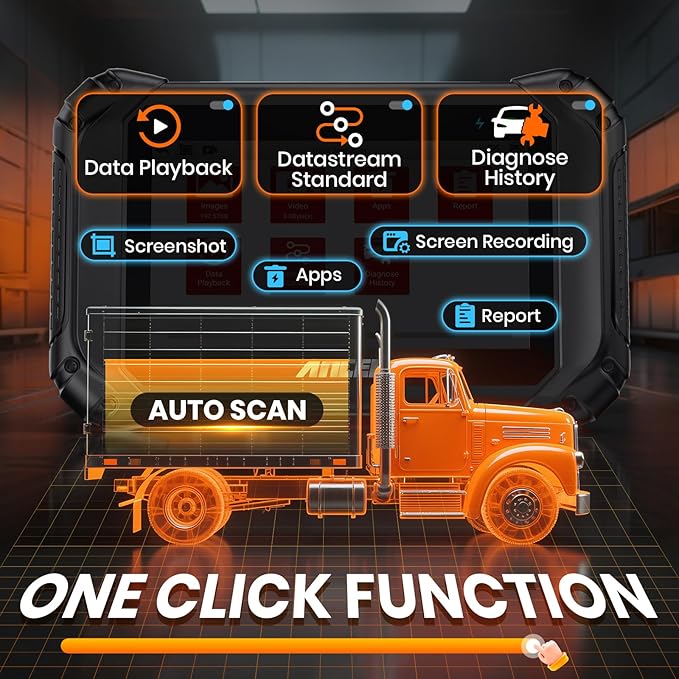 ANCEL V5 HD PRO Heavy Duty Truck Scanner, New Bi-Directional Control Diesel