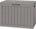 NUNU LAB 45 Gal Deck Box, Outdoor Storage Box Waterproof Lockable,Gray