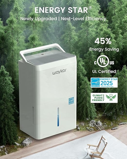 Waykar 6, 000 Sq. Ft. Energy Star 120 Pint Dehumidifier