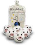 Friendsheep Wool Dryer Balls, Organic Reusable Fabric Softener Alternative (6 Pack)