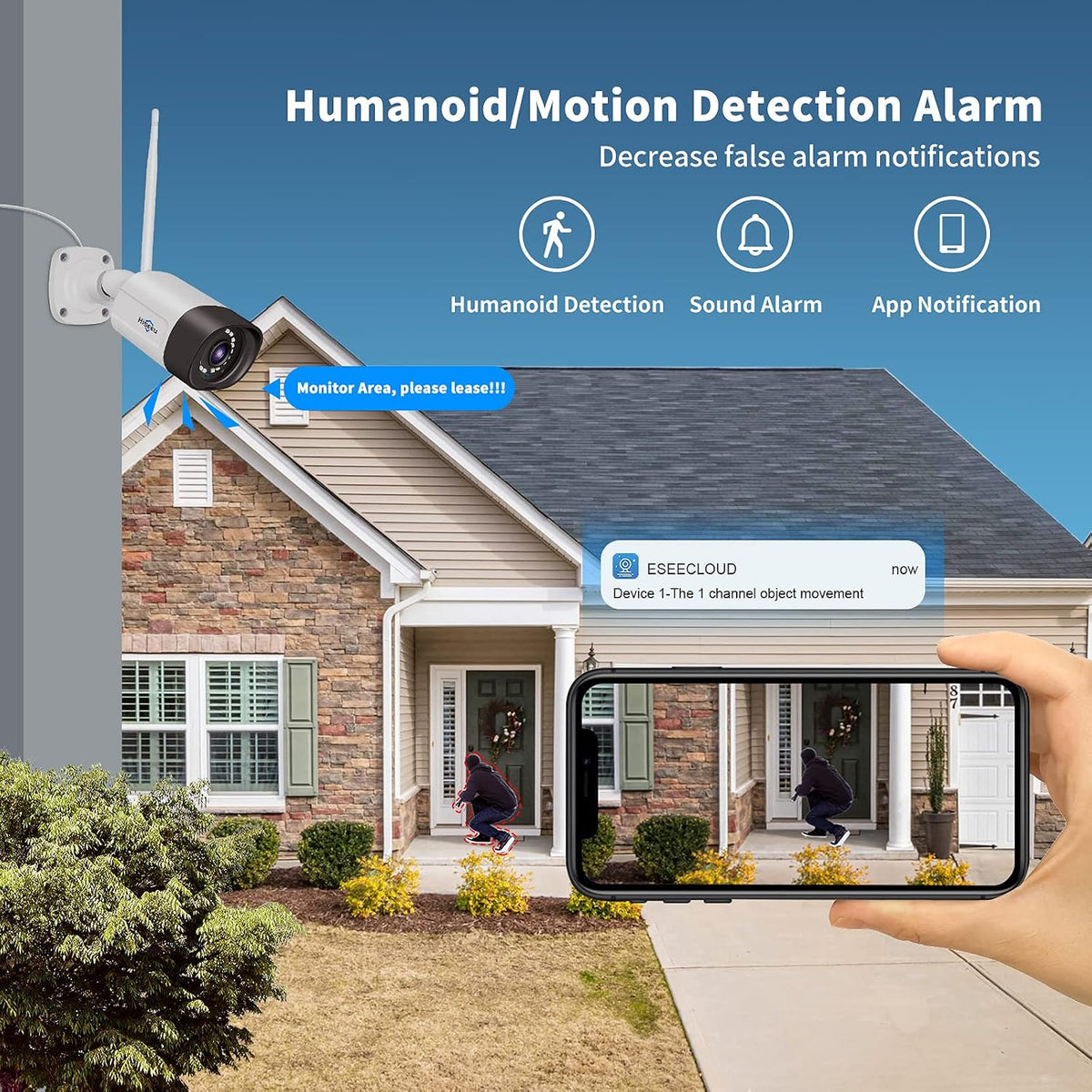 hiseeu 5mp security camera wireless outdoor, compatible nvr, package contents