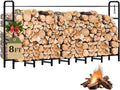Firewood Rack 8FT Heavy Duty Metal Log Holder Stand for Fireplace