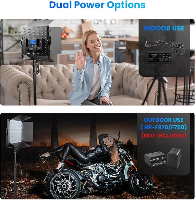 D80 Photography Lighting, 2 Packs LED Video Light