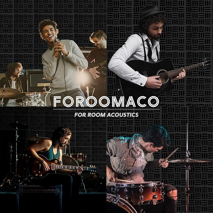Foroomaco 12 Pack Sound Proof Foam Panels