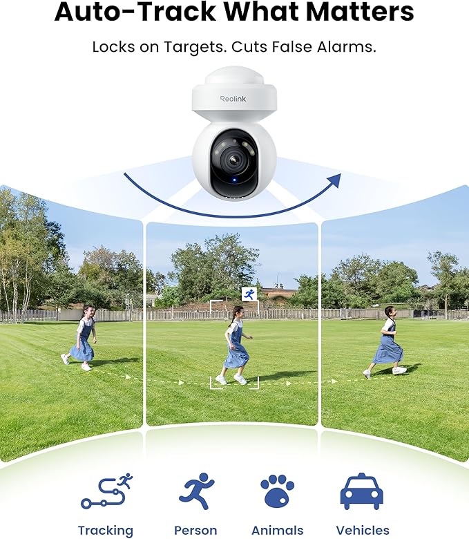 REOLINK 4K Outdoor Plug-in WiFi 6 Security Camera, PTZ Camera