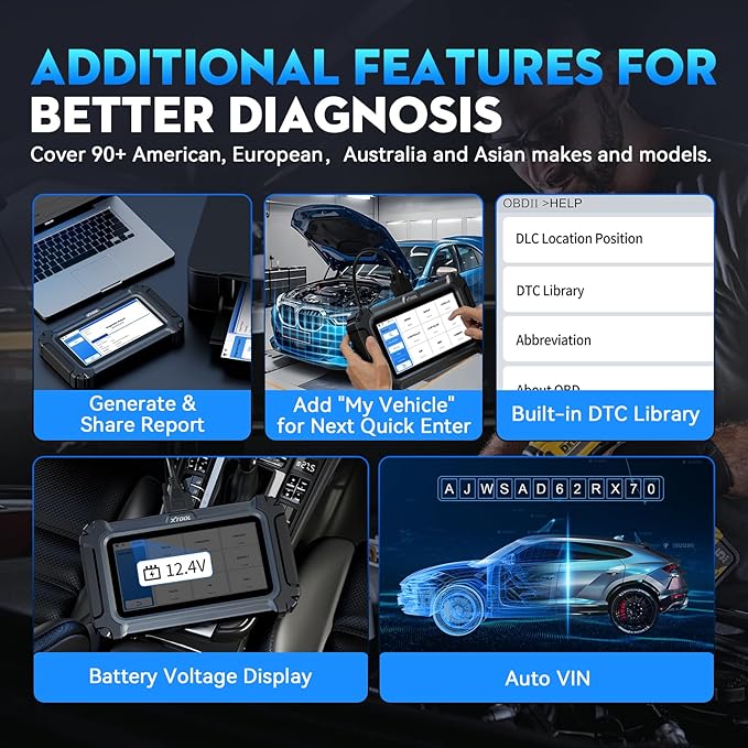 XTOOL D6S OBD2 Scanner Diagnostic Tool, 2026 Car Scanner