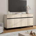 Wampat Modern TV Stand for 70 inch TVs, 2 in 1 Entertainment Center Console