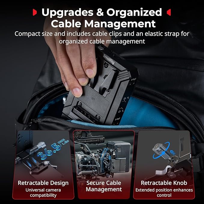 SMALLRIG Upgraded V Mount Battery Plate Kit, w/ QR Plate