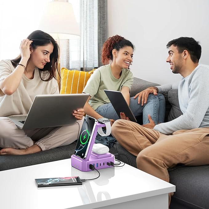 300W Charging Station for Multiple Devices Apple, Zutspzss 10 in 1 Wireless