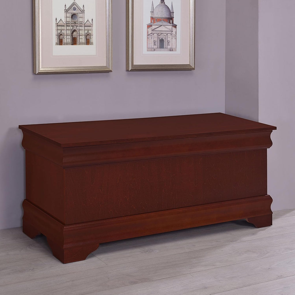 Coaster Pablo 47-Inch Bedroom Cedar Chest, Warm Brown 900022