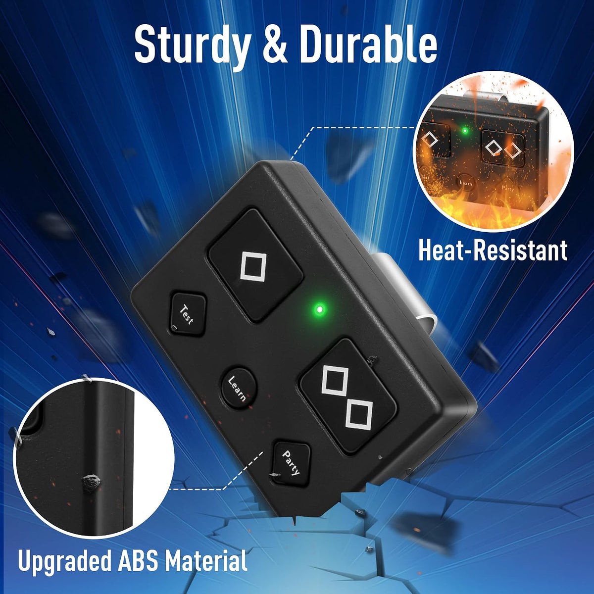 2 for ghost gate opener remote showing dimensions