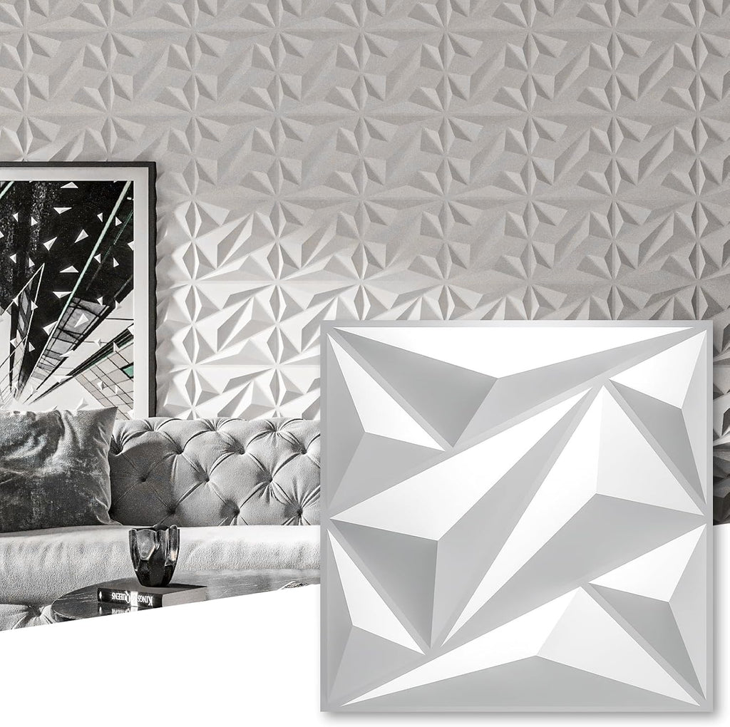 Art3dwallpanels 50 Pack 3D Wall Panel Diamond