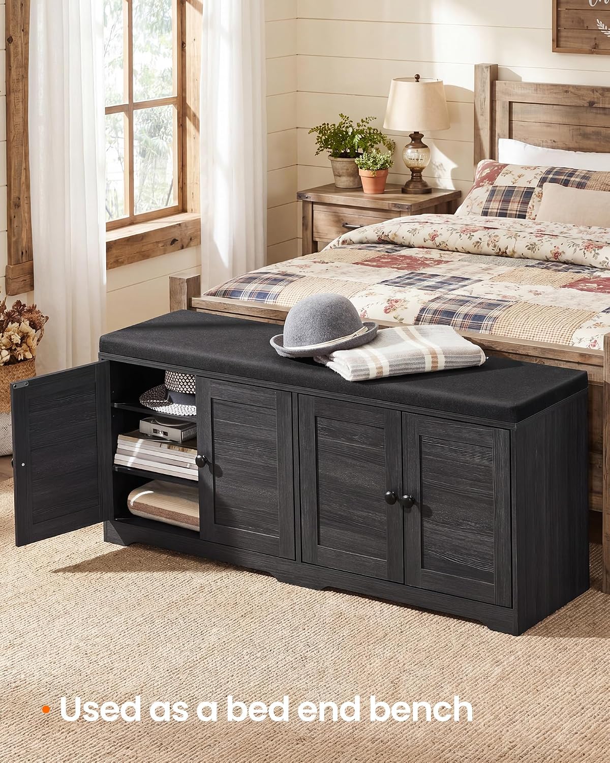 songmics home 3-tier entryway bench, shoe bench with, package contents