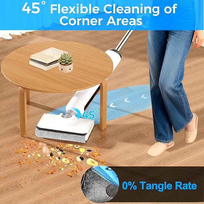 HABIUBIU Wet Dry Vacuum Cleaner, 180° Lay-Flat Cordless Vacuum Mop Combo