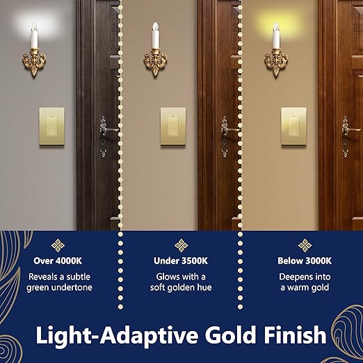 LIDER Minimalist Design Matte Finish Lighted Decorator Switch, Frameless Paddle (5-Pack)