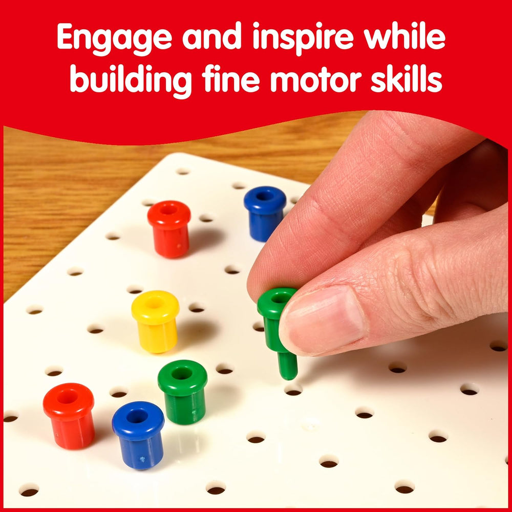 edxeducation Pegs and Peg Board Set, 1,000 Pegs and 5 Boards