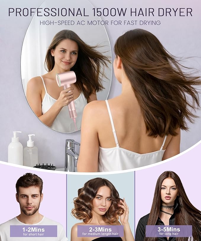 Cosy Companions High-Speed Ionic Hair Dryer, 150000 RPM Brushless Motor