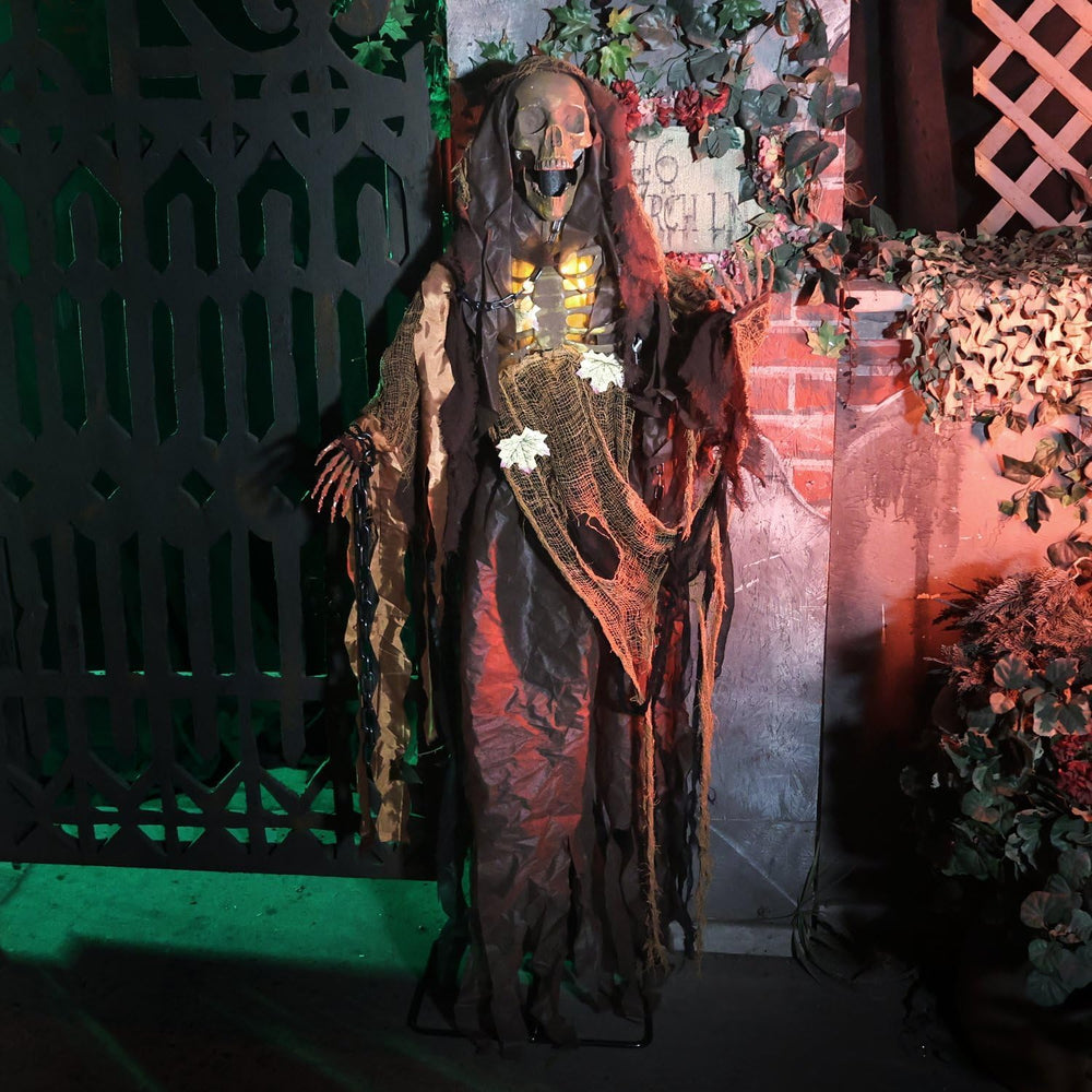 Haunted Hill Farm 5.2-Ft. Sonic Reaper Halloween Animatronic