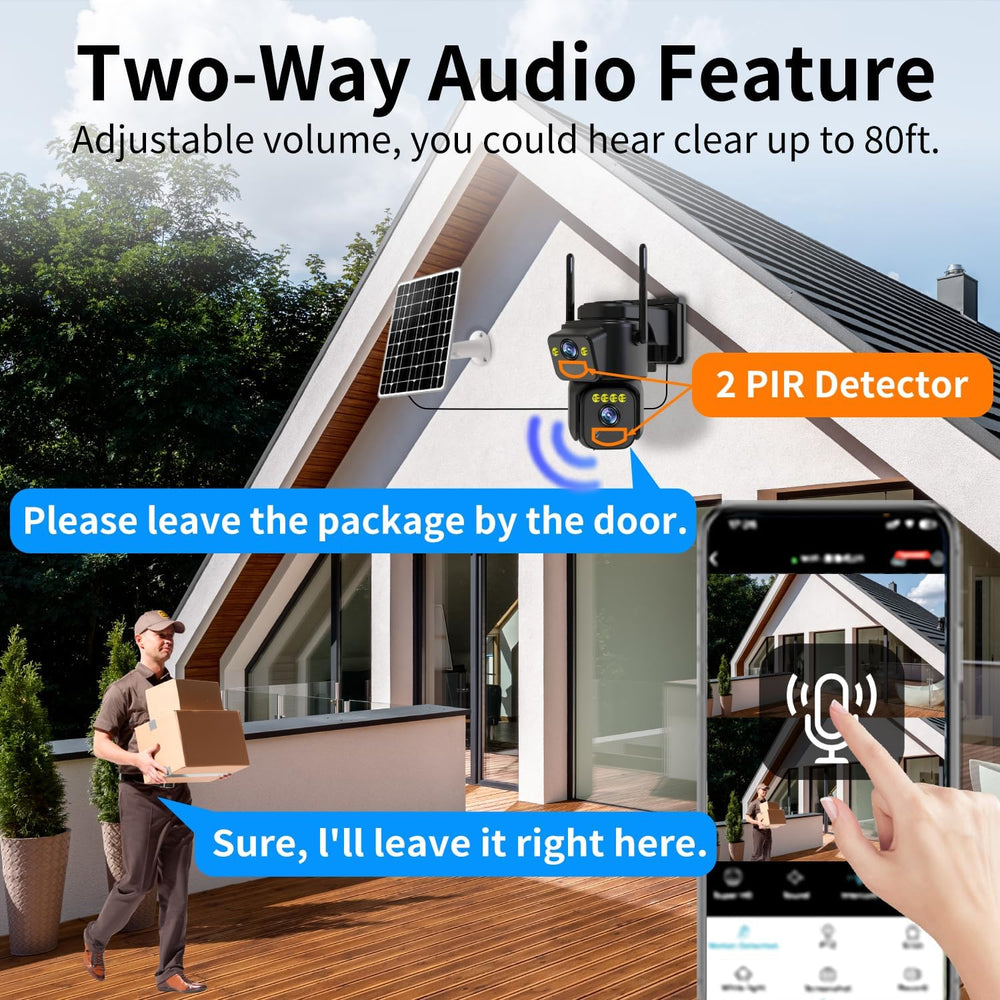 LETSCEE Security Cameras Outdoor WiFi,5G/2.4G Cameras for Home Security Solar...