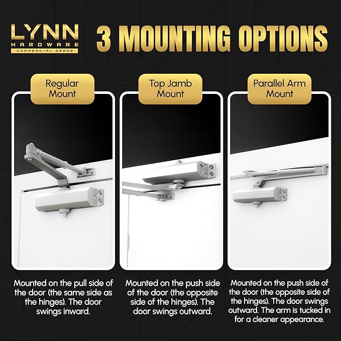 LYNN HARDWARE Heavy Duty Automatic Door Closer