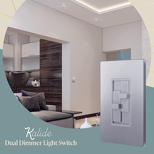 TOPGREENER Elite Series Kalide Dual Load Dimmer Light Switch, Double LED Dimmer