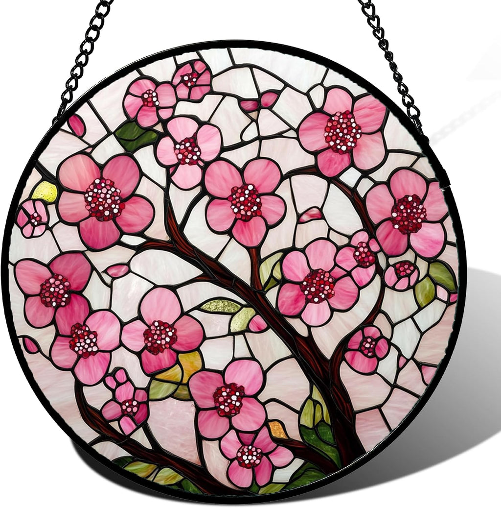 CRISGIF Stained Glass Window Hanging