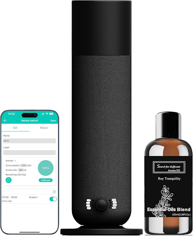Smart Waterless Essential Oil Diffuser, Scent Air Machine