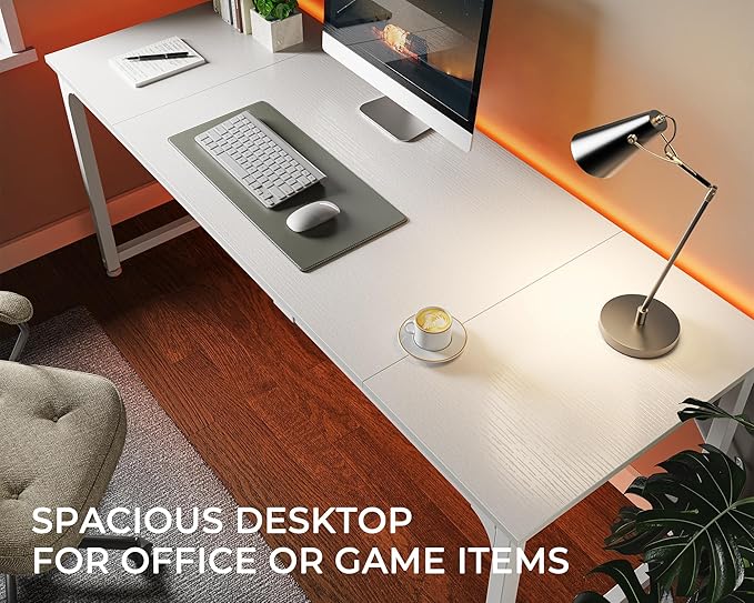 Huuger Computer Desk, 70 Inch Office Desk, Gaming Desk