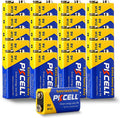 PKCELL 9V Batteries, 100 Pack 9 Volt Batteries Carbon Zinc, 9V Battery