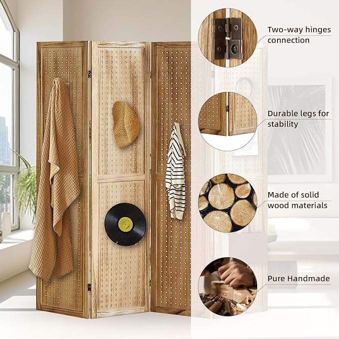 Aleesing 4 Panel Pegboard Display