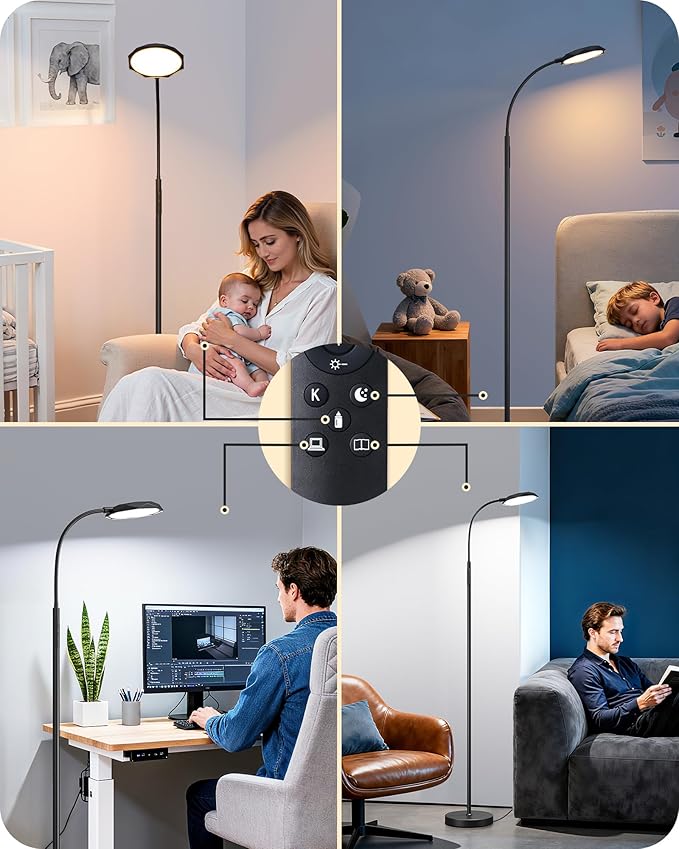 EDISHINE LED Floor Lamp, 1300LM Super Bright Reading Floor Lamps