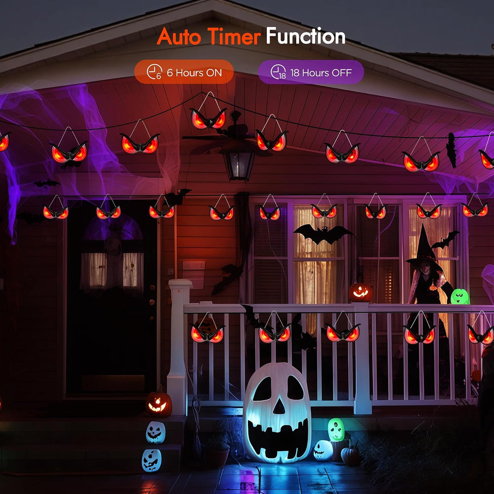WBao Halloween Flashing Spooky Eyes Lights Realistic Light-Up Eyes 10 Packs