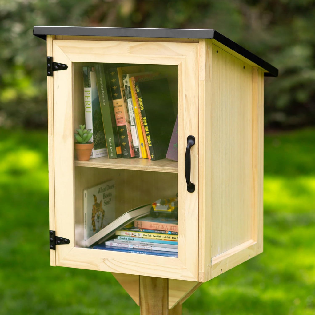 Ilyapa Library Box Outdoor - 16x14x22, Little Outdoor Book Library