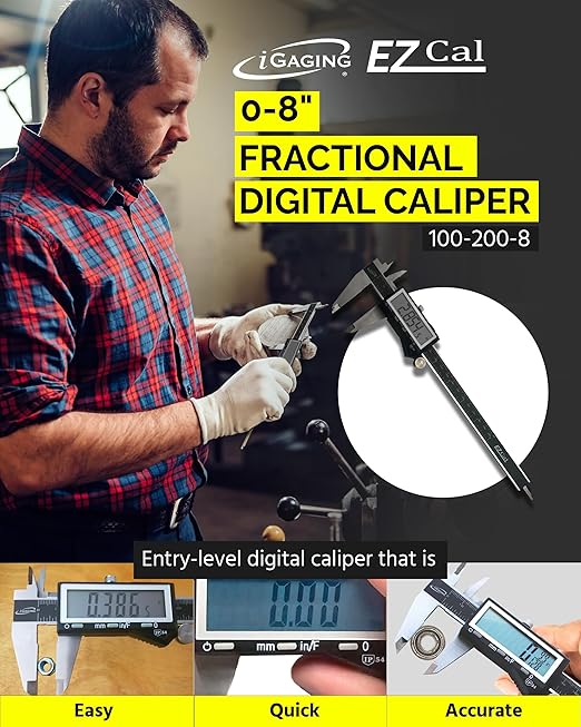 iGAGING EZCal Digital Caliper 0-8"/200 mm
