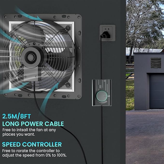 HG Power 12 Inch Shutter Exhaust Fan