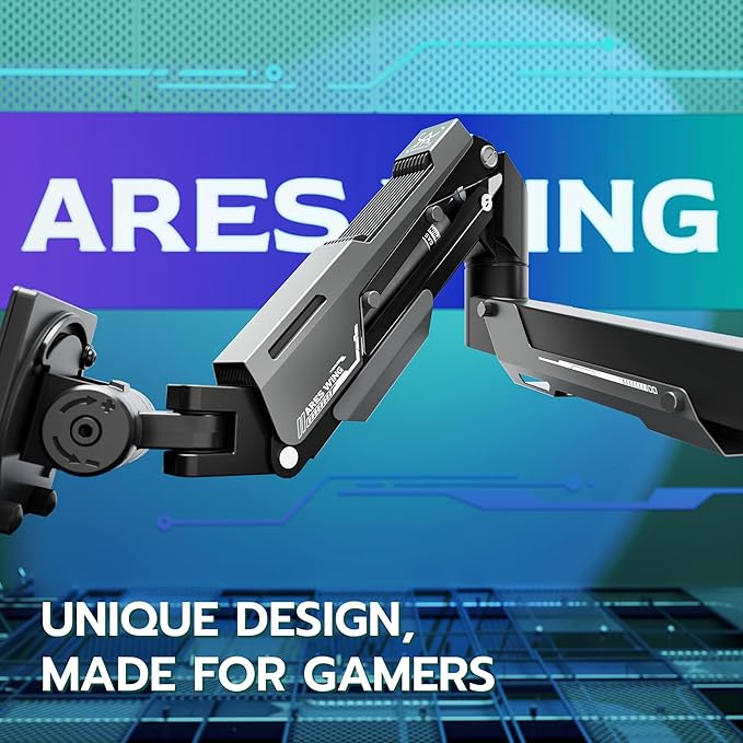 ARES WING Heavy Duty Single Monitor Arm