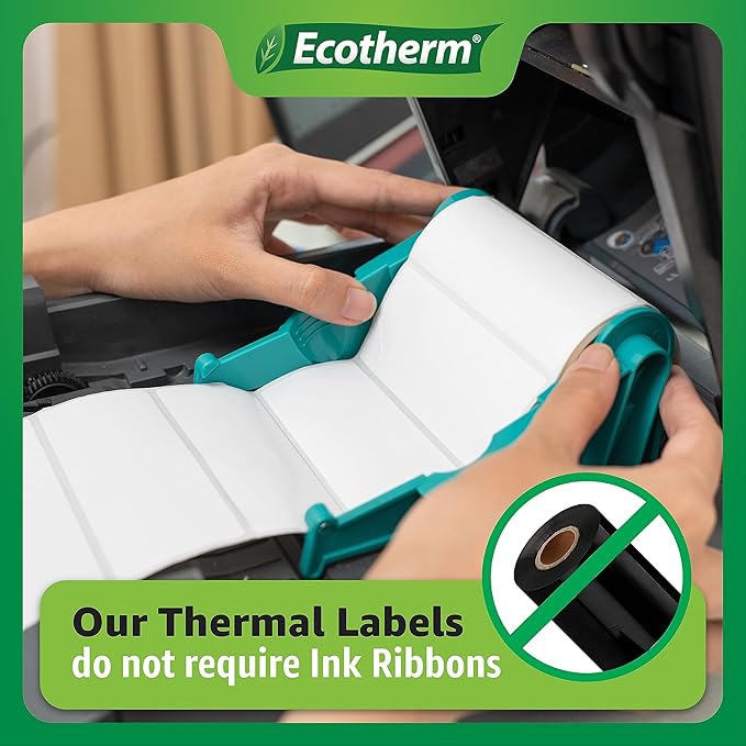 1.25" x 1" Thermal Labels | 6 Rolls | 14040 Labels | fits Zebra, Offnova