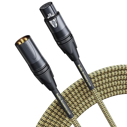 AA AUDIO ACCESSORY Gold Series Star Quad XLR Cables 10ft「Gold Plated Neutrik