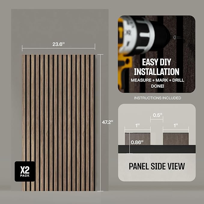 2-Pack Wood Panels for Wall