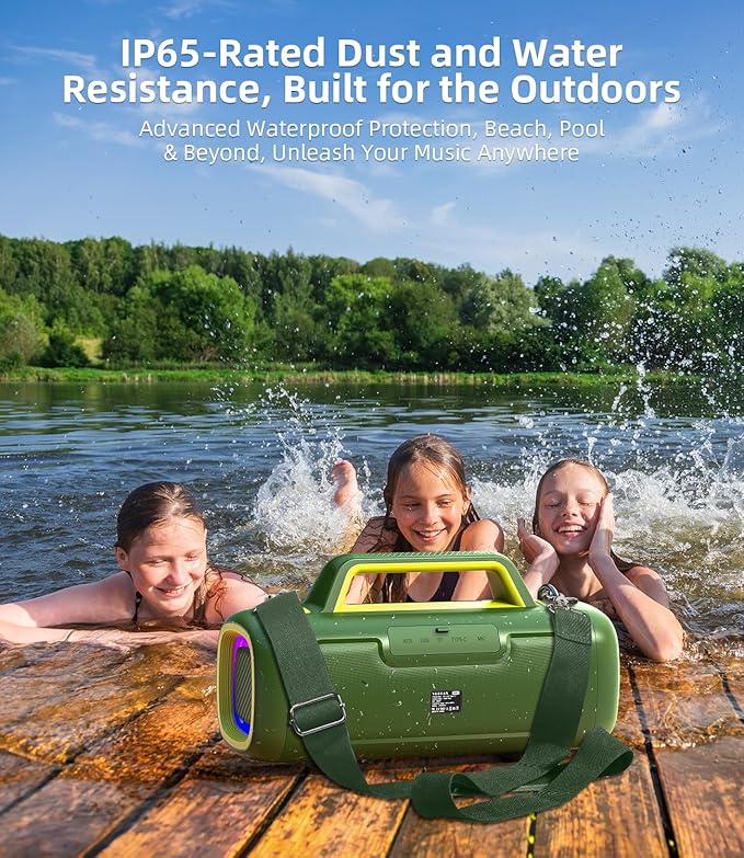 Portable Bluetooth Speaker Wireless, 140W Peak Loud Sound