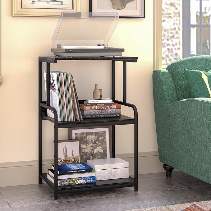Arbuxzuy Printer Stand with Storage Shelf, 3 Tier Printer Cart with Wheels