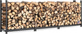 Woodhaven 12-ft Raised Firewood Rack Black w/o Cover, 3/4 Cord|Made in USA